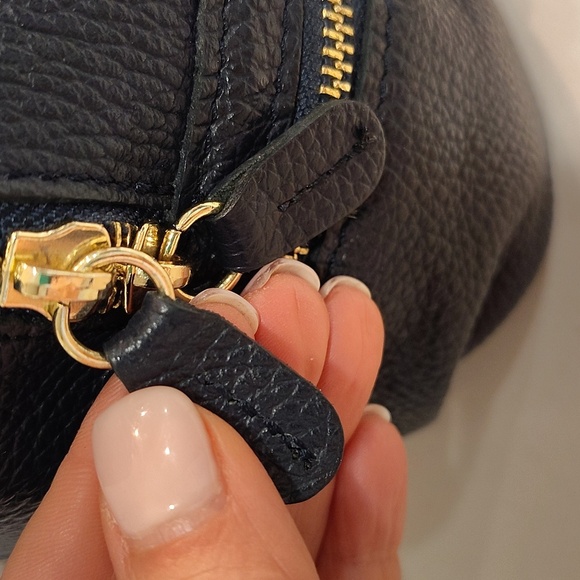 Vera Pelle Convertible Backpack Purse Bag Navy With removable Straps Italy Made - Picture 3 of 14